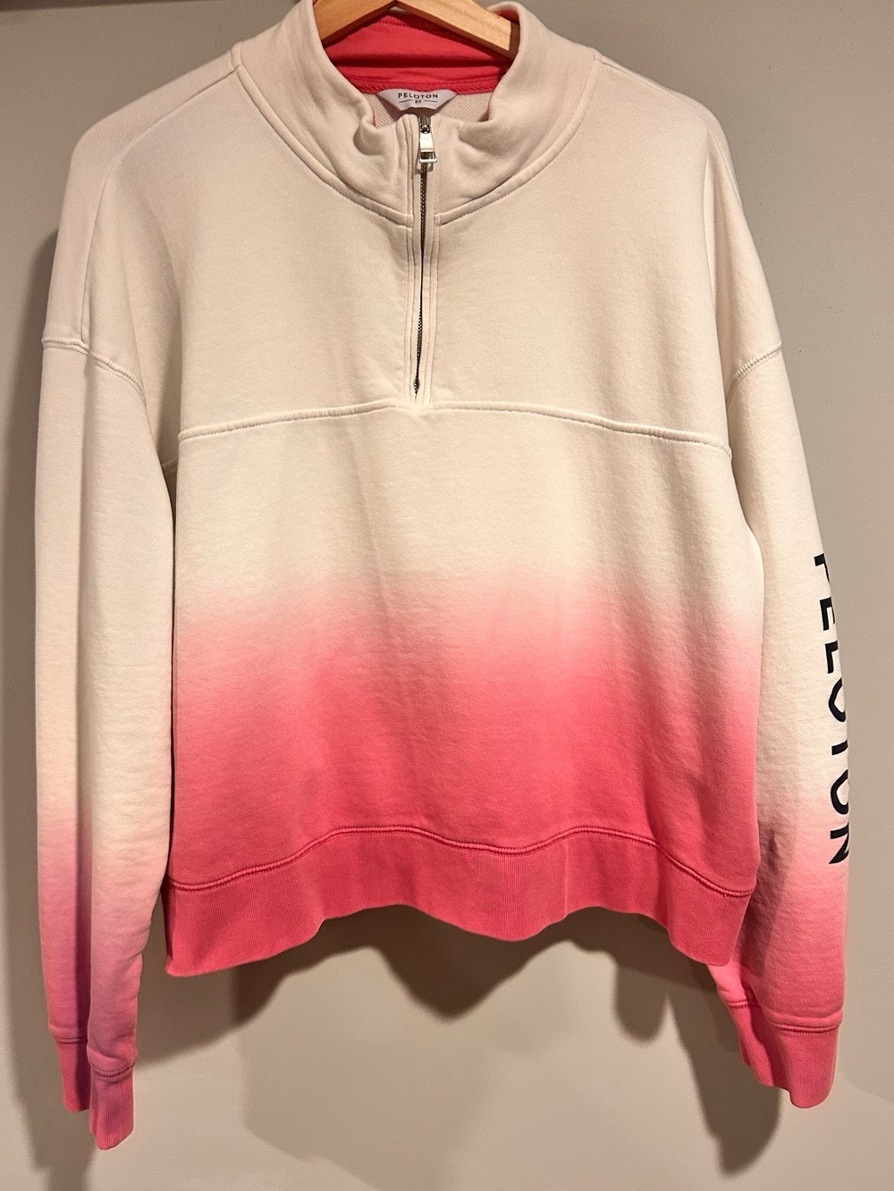 Peloton Pink Ombre Half-Zip Pullover Top